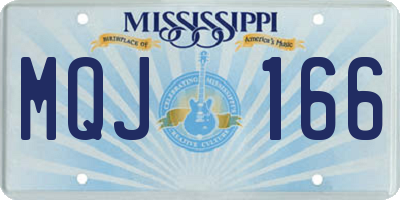MS license plate MQJ166