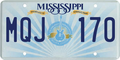 MS license plate MQJ170