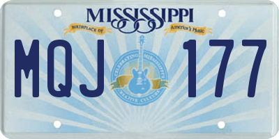 MS license plate MQJ177