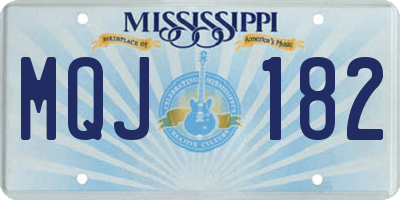 MS license plate MQJ182