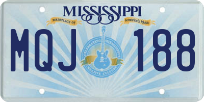 MS license plate MQJ188