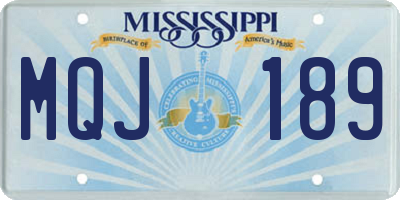 MS license plate MQJ189