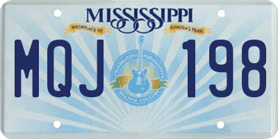 MS license plate MQJ198