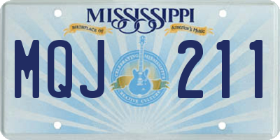 MS license plate MQJ211