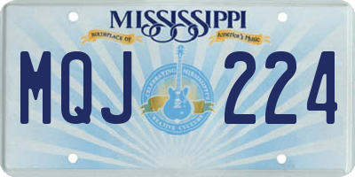 MS license plate MQJ224