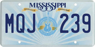 MS license plate MQJ239