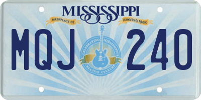 MS license plate MQJ240