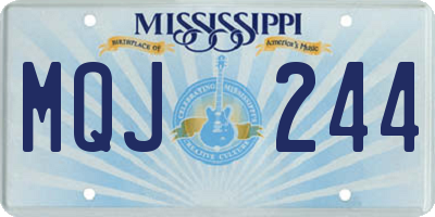 MS license plate MQJ244