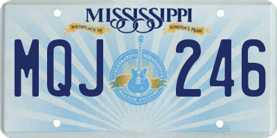MS license plate MQJ246