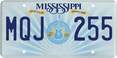 MS license plate MQJ255