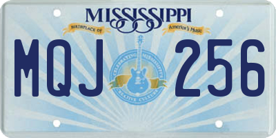 MS license plate MQJ256