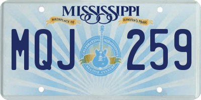 MS license plate MQJ259