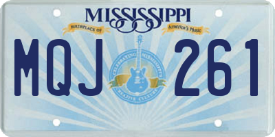 MS license plate MQJ261