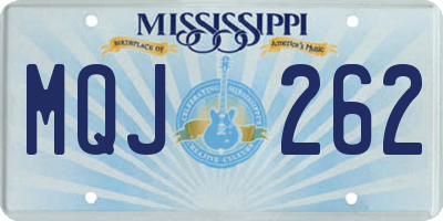 MS license plate MQJ262