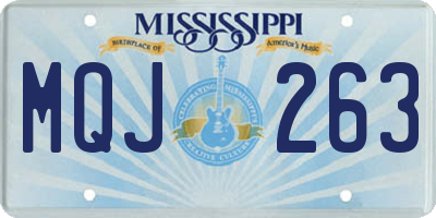 MS license plate MQJ263