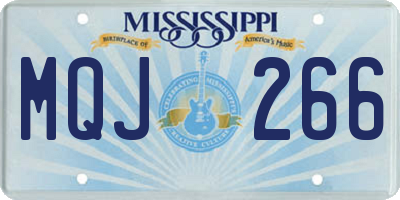 MS license plate MQJ266