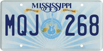 MS license plate MQJ268
