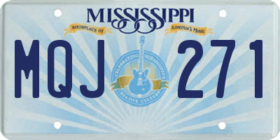 MS license plate MQJ271