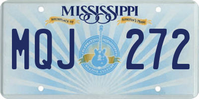 MS license plate MQJ272
