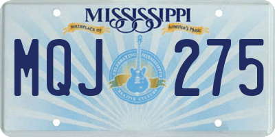 MS license plate MQJ275
