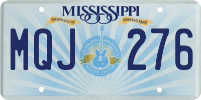 MS license plate MQJ276