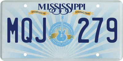 MS license plate MQJ279