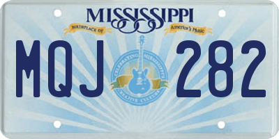 MS license plate MQJ282