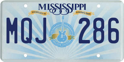 MS license plate MQJ286