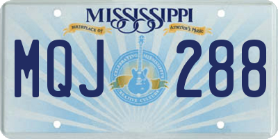 MS license plate MQJ288
