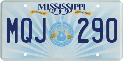 MS license plate MQJ290