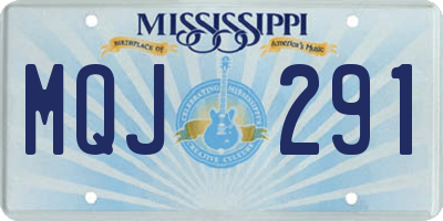MS license plate MQJ291