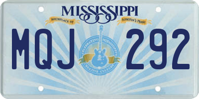 MS license plate MQJ292