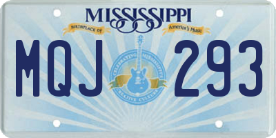 MS license plate MQJ293