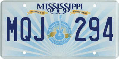 MS license plate MQJ294