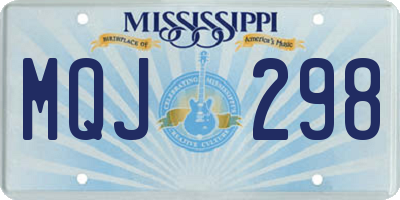 MS license plate MQJ298