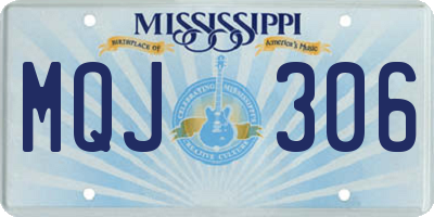 MS license plate MQJ306