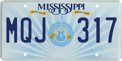 MS license plate MQJ317