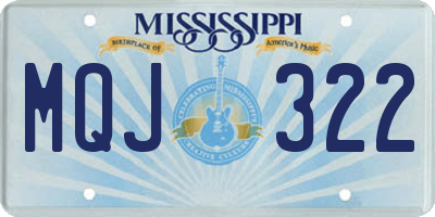 MS license plate MQJ322