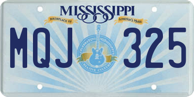 MS license plate MQJ325