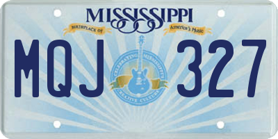 MS license plate MQJ327