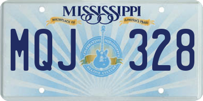 MS license plate MQJ328