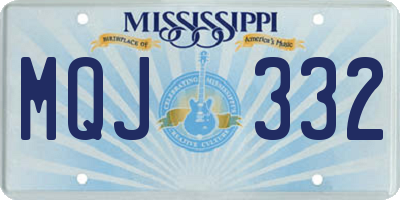 MS license plate MQJ332