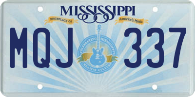 MS license plate MQJ337