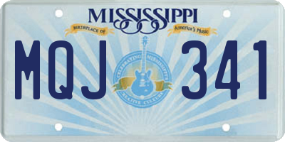 MS license plate MQJ341