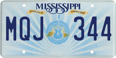 MS license plate MQJ344