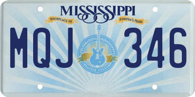 MS license plate MQJ346