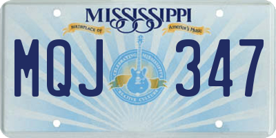 MS license plate MQJ347