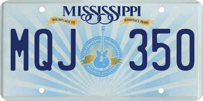 MS license plate MQJ350