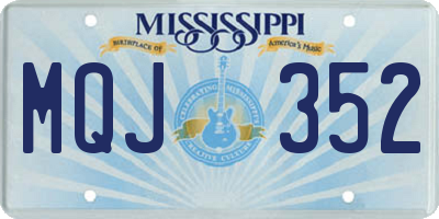 MS license plate MQJ352