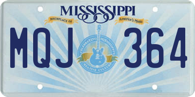 MS license plate MQJ364